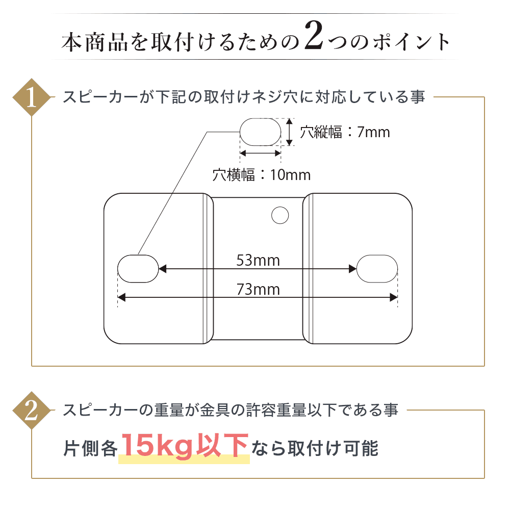 本商品を取付けるためのポイント