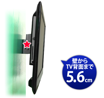 壁から5.6cm