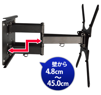 壁から4.8cm〜45cm
