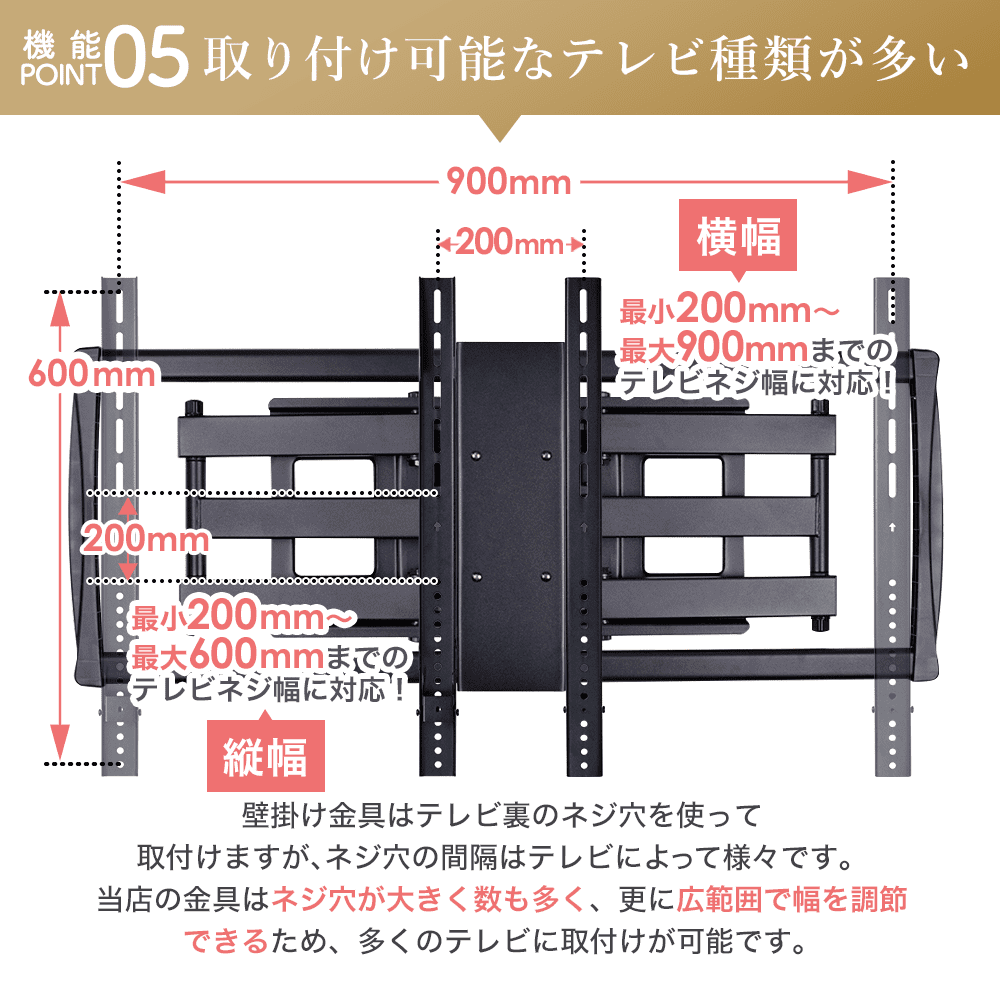 取付け可能テレビ