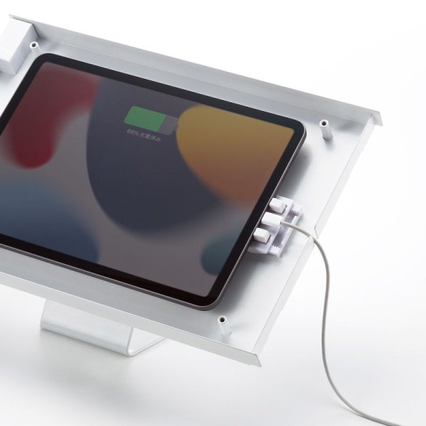 画像8: 【送料無料】タブレット スタンド ipad ホルダー 壁面  鍵付き 9.7-11インチ iPad用スチール製スタンド付きケース CR-LASTIP34 (8)