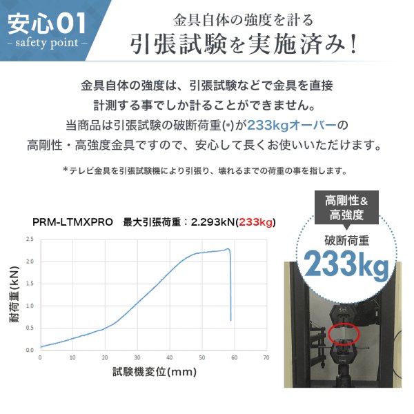 画像9: 【42〜90型対応】大型テレビ対応 壁掛け金具 上下左右角度調節ロングアーム - PRM-LTMXPRO (9)