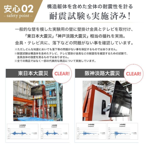画像11: 【46〜100型対応】大型テレビ対応 壁掛け金具 上下左右角度調節ダブルアーム - PRM-LM100L (11)