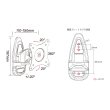 画像8: コンパクトテレビ壁掛け金具 ホワイト 15-24インチ対応 上下左右アームタイプ PRM-L17W (8)