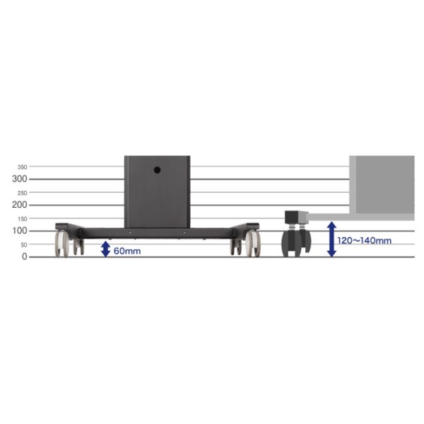 画像5: 【送料無料】国産テレビスタンド 70-90インチ対応 モニタワーラージ (5)