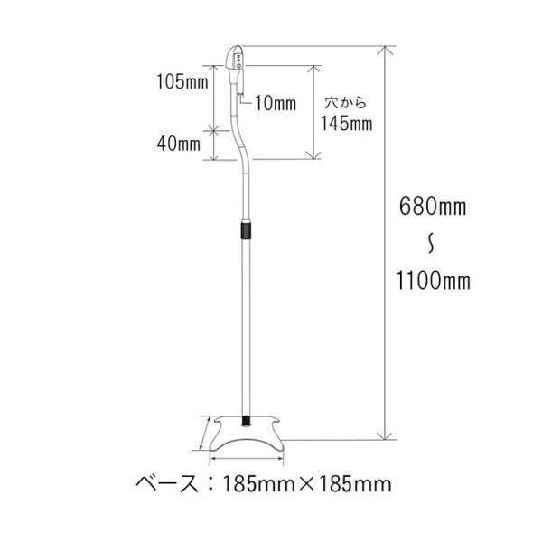 画像10: シンプルな小型スピーカー用スタンド - SPK-STD-MS01B (10)