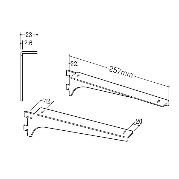 画像5: ウッディ専用チャンネルサポート用棚受けブラケット左右二個セット (5)